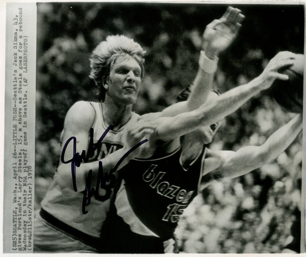 Jack Sikma Autographed Signed 7.5x9 Wire Photo Seattle Supersonics MCS 70203