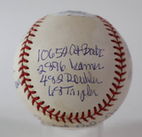 Brooks Robinson Autographed/Inscribed Career Stats Baseball LE 172/1000 JSA COA