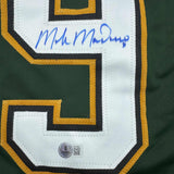 Autographed/Signed Mike Modano 99 Cup Dallas Dark Green Jersey Beckett COA