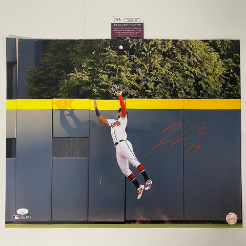 Autographed/Signed Ronald Acuna Jr Atlanta Braves 16x20 Photo JSA COA 4