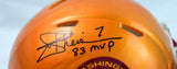 Joe Theismann Signed WFT Flash Speed Mini Helmet w/83 MVP-Beckett W Holo *Black