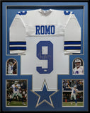 FRAMED DALLAS COWBOYS TONY ROMO AUTOGRAPHED SIGNED JERSEY JSA COA