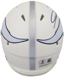 Vikings Jordan Addison Signed On-Field Alt 2024 Speed Mini Helmet BAS Witnessed