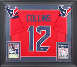 Nico Collins Authentic Signed Red Pro Style Framed Jersey BAS Witnessed