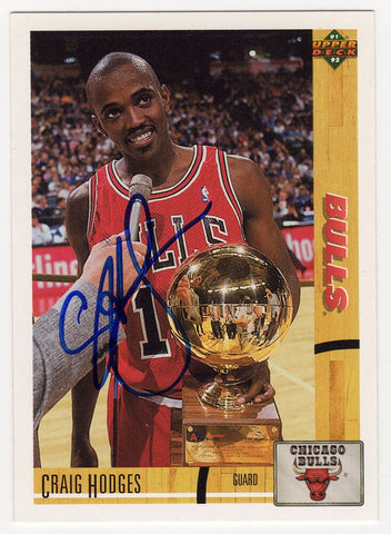Craig Hodges Signed Bulls 1991 Upper Deck Basketball Trading Card #148 -(SS COA)