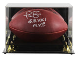 Giants Phil Simms "SB XXI MVP" Signed SB XXI Logo "Duke" Football W/ Case BAS W
