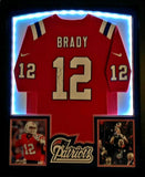 Tom Brady Signed 32x41 Patriots tFramed Jersey Display w/LED Lights TriStar Holo
