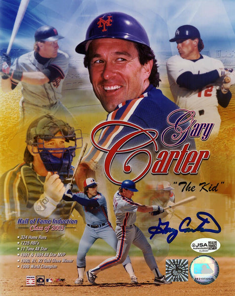 Gary Carter Signed Hall of Fame Multi Image Collage 8x10 Photo - (JSA COA)