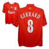 Steven Gerrard Signed Liverpool FC Home Soccer Jersey #8 with Beckett COA