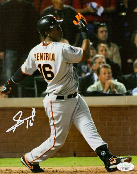 SF Giants WS Champ & MVP EDGAR RENTERIA Signed 8x10 Photo #2 AUTO - JSA