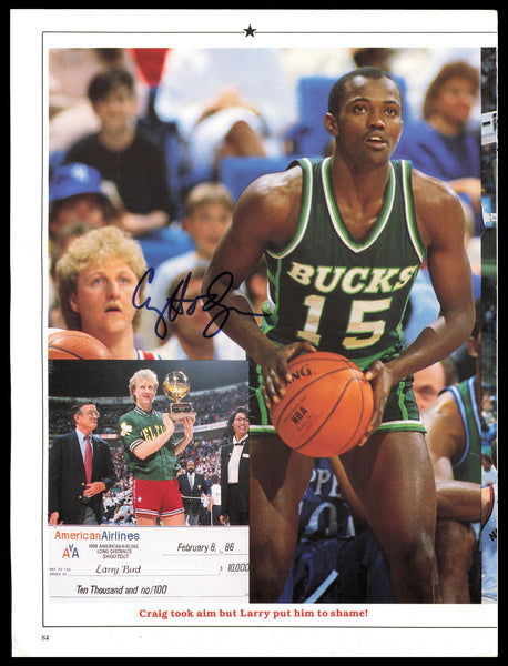 Craig Hodges Autographed 8.5x11 Magazine Page Photo Milwaukee Bucks SKU #240663