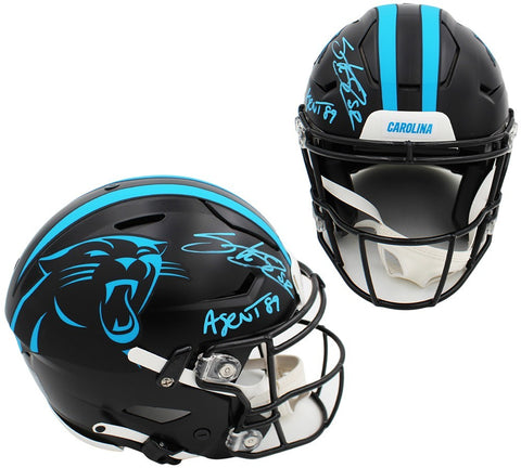 Steve Smith Signed Carolina Panthers Speed Flex ALT Auth. NFL Helmet with 1 Ins.