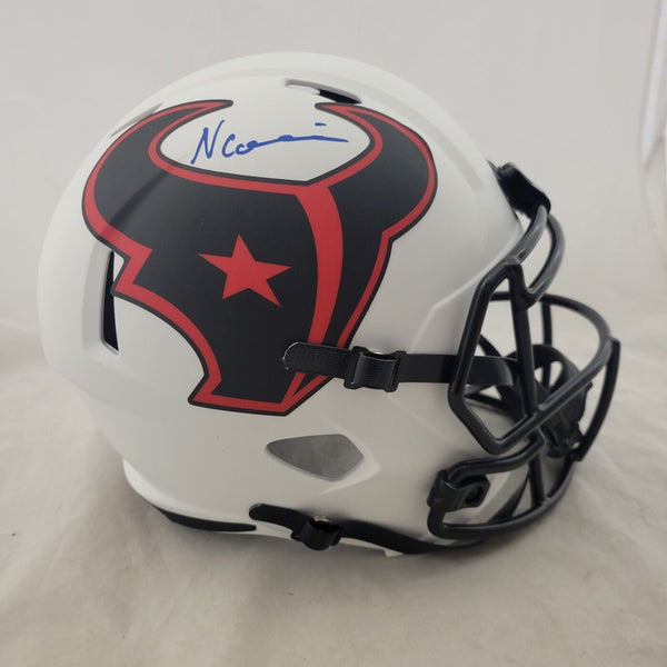 NICO COLLINS SIGNED HOUSTON TEXANS F/S LUNAR ECLIPSE SPEED REP HELMET (BECKETT)
