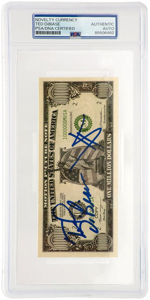 Ted DiBiase Signed ($1M) One Million Dollar Novelty Bill - (PSA Encapsulated)