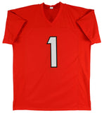 Ja'Marr Chase Authentic Signed Orange Pro Style Jersey Autographed BAS Witnessed