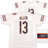 CHICAGO BEARS KEENAN ALLEN AUTOGRAPHED WHITE JERSEY BECKETT BAS WITNESS 238210