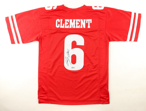 Corey Clement Signed Wisconsin Badgers Jersey (Beckett) Super Bowl LII Champion
