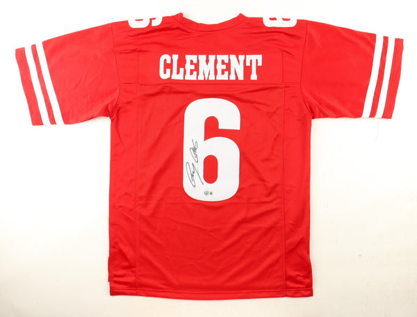 Corey Clement Signed Wisconsin Badgers Jersey (Beckett) Super Bowl LII Champion