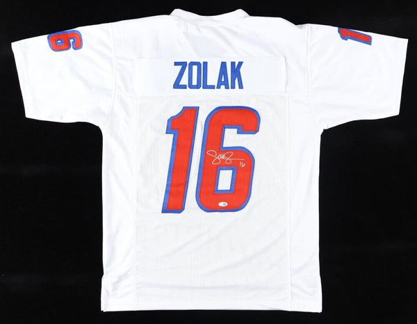 Scott Zolak Signed Patriots Jersey (JSA) New England's #2 Quarterback 1991-1998