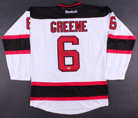 Andy Greene Signed Devils Captains Jersey (Beckett)New Jersey Veteran Defenseman