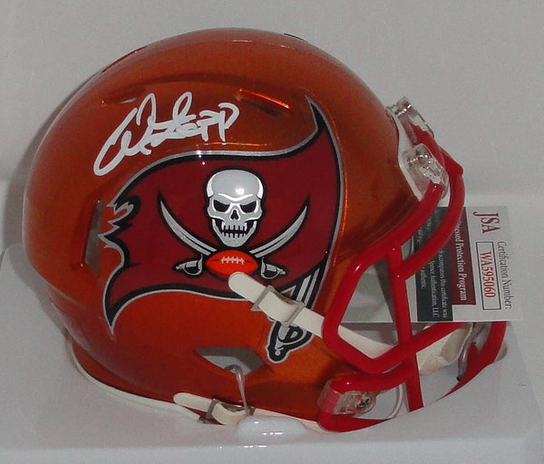 Buccaneers SB XXXVII Champ WARREN SAPP Signed FLASH Speed Mini Helmet AUTO - JSA
