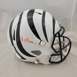 JAMARR CHASE SIGNED CINCINNATI BENGALS F/S ALTERNATE SPEED REPLICA HELMET BAS