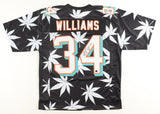 Ricky Williams Signed Miami Dolphins Custom Weed Print Jersey (Beckett) R.B.