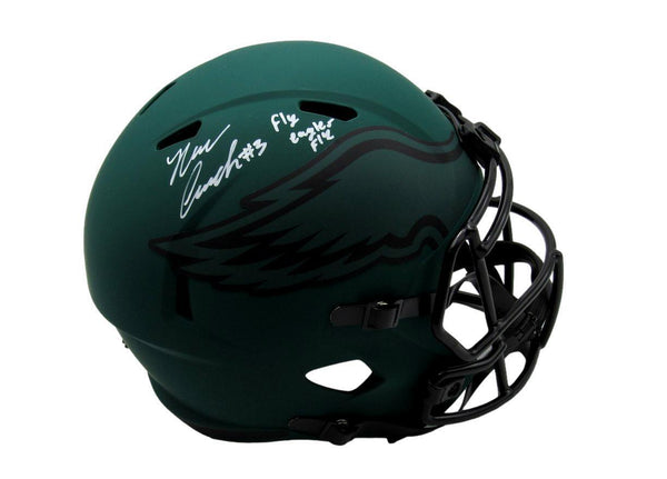 Nolan Smith Signed/Inscribed Full Size Rave Replica Helmet Eagles JSA 193475