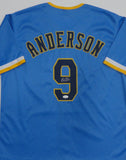 Brewers BRIAN ANDERSON Signed Custom Replica MKE City Edition Jersey AUTO - JSA