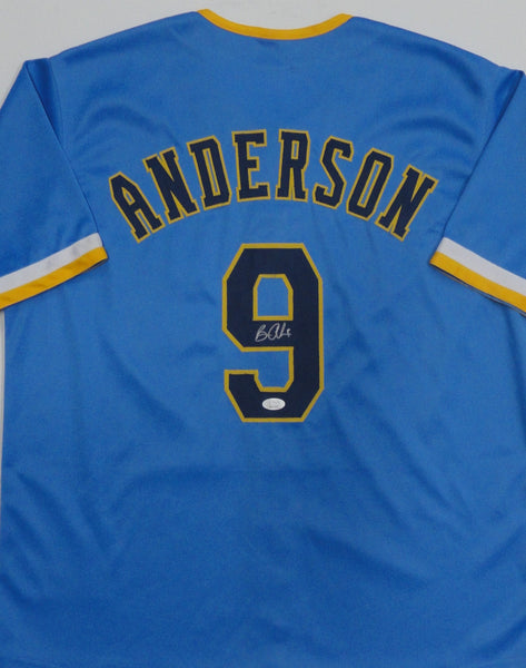 Brewers BRIAN ANDERSON Signed Custom Replica MKE City Edition Jersey AUTO - JSA