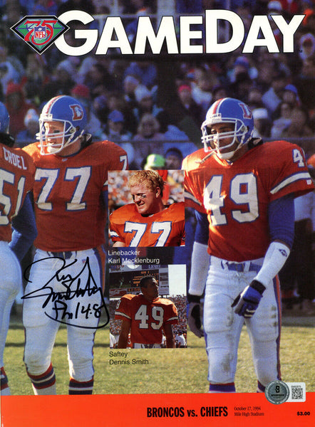 Karl Mecklenburg Signed Broncos 10/17/94 Gameday Magazine BAS 45477