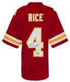 Rashee Rice (KC CHIEFS) Signed Red Custom Football Jersey - (SCHWARTZ COA)