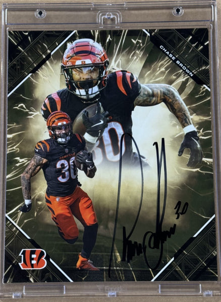 Under Wraps Chase Brown Signed 8x10 Emanate Photo 01/50 Bengals Auto Fanatics