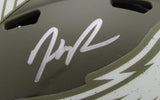 HAASON REDDICK Autographed Mini Salute to Service Helmet Eagles JSA 176711