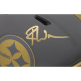 Roman Wilson Autographed Pittsburgh Steelers Slate Mini Helmet Beckett 48131