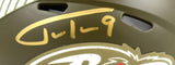 Justin Tucker Signed Baltimore Ravens Salute to Service Speed Mini Helmet-