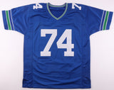 Steve Largent "HOF 95" & Jim Zorn Signed Seattle Seahawks #74 Stat Jersey (JSA)