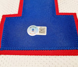 BUFFALO BILLS JIM KELLY AUTOGRAPHED WHITE JERSEY BECKETT BAS QR STOCK #202979