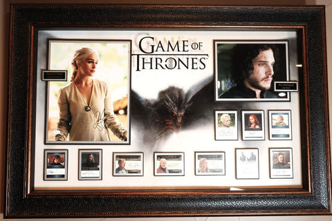 Game of Thrones signed 8x10 photo Emilia Clarke and Kit Harington (JSA) + 10more