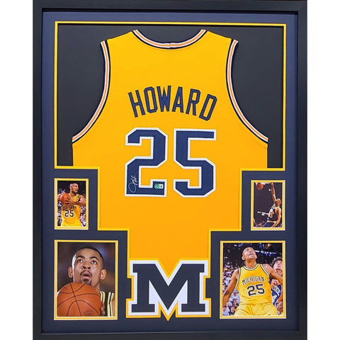 Juwan Howard Autographed Framed Michigan Wolverines  Jersey