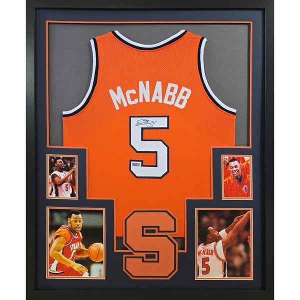 Donovan McNabb Autographed Signed Framed PIA Syracuse Eagles Jersey