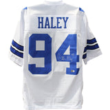 Charles Haley Autographed/Signed Pro Style White XL Jersey Beckett Witness 49000