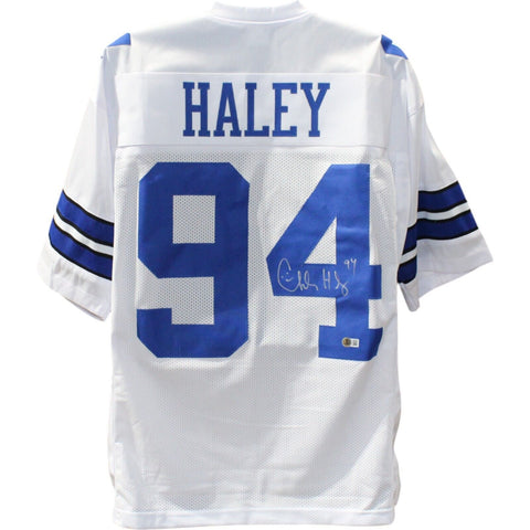 Charles Haley Autographed/Signed Pro Style White XL Jersey Beckett Witness 49000