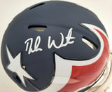 DESHAUN WATSON AUTOGRAPHED HOUSTON TEXANS AMP SPEED MINI HELMET BECKETT 156855