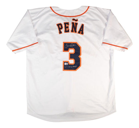 Jeremy Pena Houston Signed White Baseball Jersey 22 WS MVP BAS