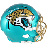 Travis Hunter Signed Jacksonville Jaguars F/S Flash Helmet Beckett Witness 51412