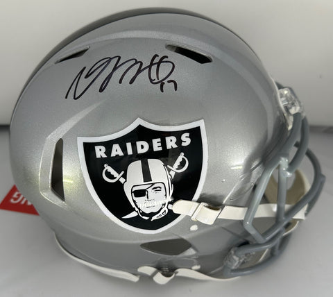 Raiders Receiver DAVANTE ADAMS Signed Full Size Authentic Speed Helmet AUTO BAS