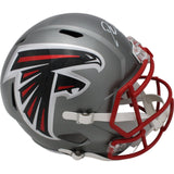 Deion Sanders Signed Atlanta Flacons Flash F/S Helmet Beckett 34175