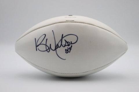 Ben Watson Autographed White Wilson Football LSM COA