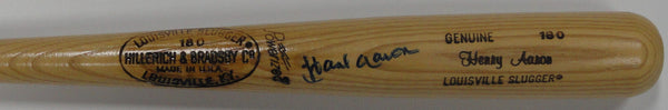 Braves HANK AARON Signed Louisville Slugger Blonde Game Model Bat AUTO - JSA